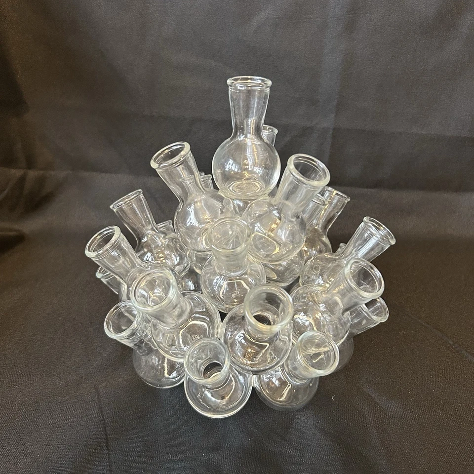 Estación de propagación de plantas de vaso de vidrio vintage 25 tubos de ensayo jarrón rooter 2 piezas Foto 4 de 4