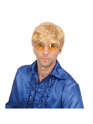 Rubies kurze blonde Perücke Unisex Kostüm Retro 70er Jahre Style