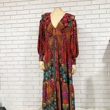 Farm Rio Women’s Yawanawa Stripes Ankle Dress - Size Small