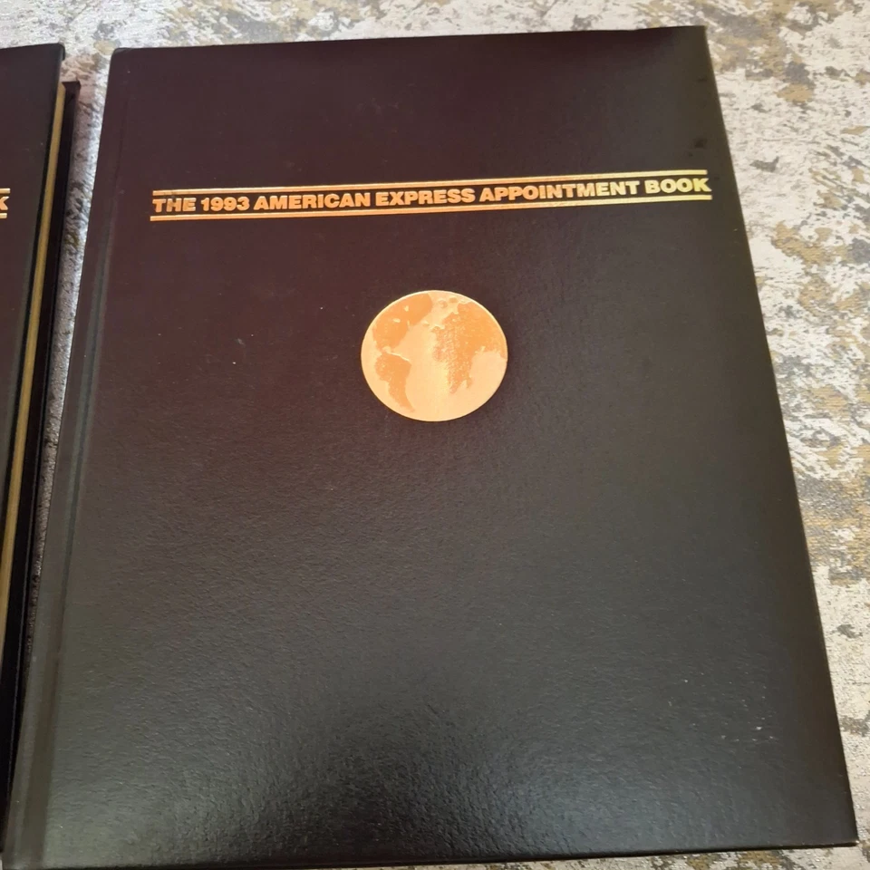 Lote de 5 libros de citas American Express vintage planificador negro 1992-93 1996 Foto 3 de 4