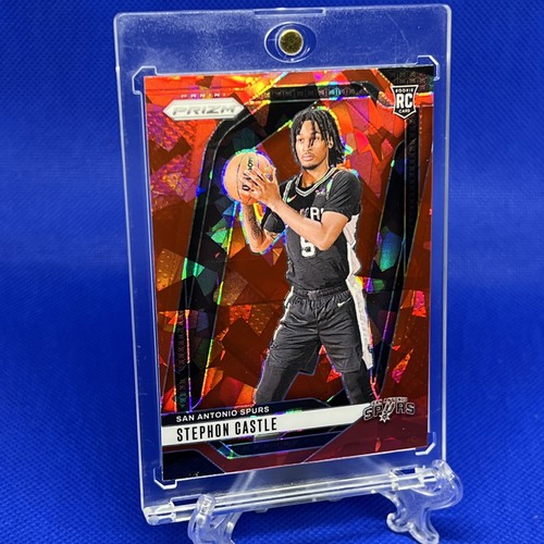 2024-25 Panini Prizm - Stephon Castle #234 Red Cracked Ice Prizm (RC)…SPURS… - Picture 2 of 4