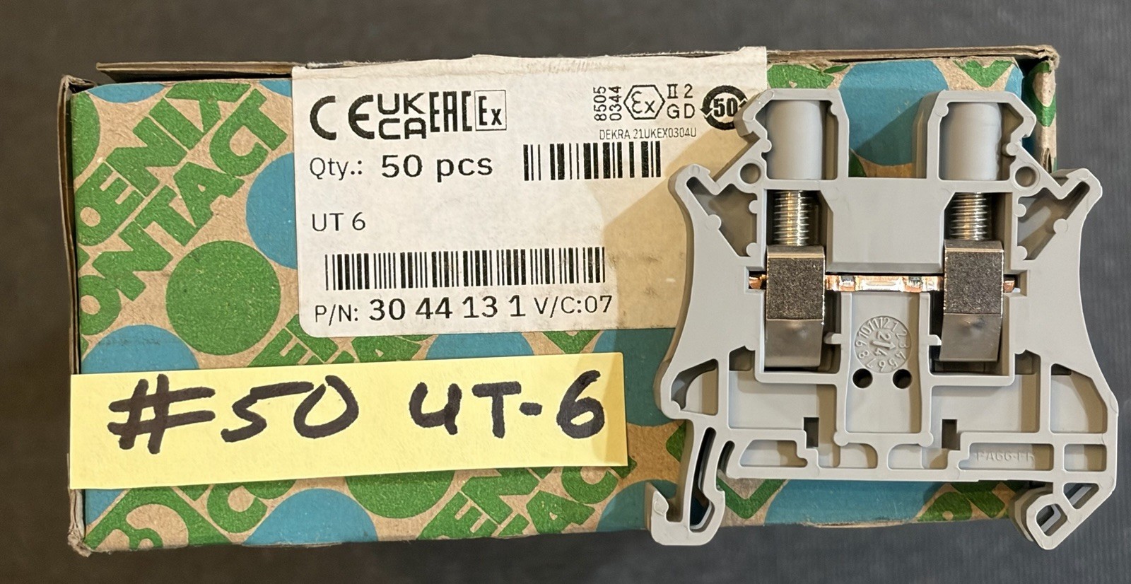 Phoenix Contact UT 6 Feed-Through Terminal Block Qty 50/box