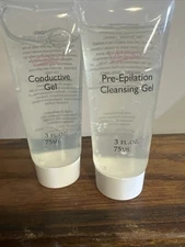 Verseo Conductive Gel And Pre-epilation Cleansing Gel 3 Ounces Each New