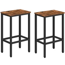 MAHANCRIS Bar Stools, Set of 2 Bar Chairs, Kitchen Breakfast Bar Stools with ...