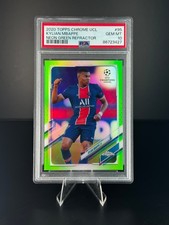 Topps Chrome 2020 - Kylian Mbappe #95 verde neón/99 PSA 10 Copa Mundial de la FIFA Francia
