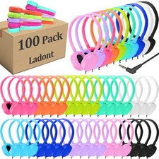 100 Pack Classroom Headphones Bulk for Students Schools, Wholesale Wired Head...