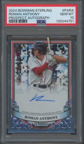 2024 Bowman Sterling Roman Anthony Auto RC Rookie Gem Mint PSA 10