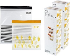 50 IKEA resealable bags (ISTAD) - GREY - ziplock - food freezer sandwich bags