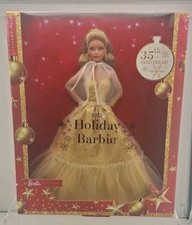 2023 35th Anniversary Holiday Barbie -Dark Golden Blonde/Light Brown- NEW In Box
