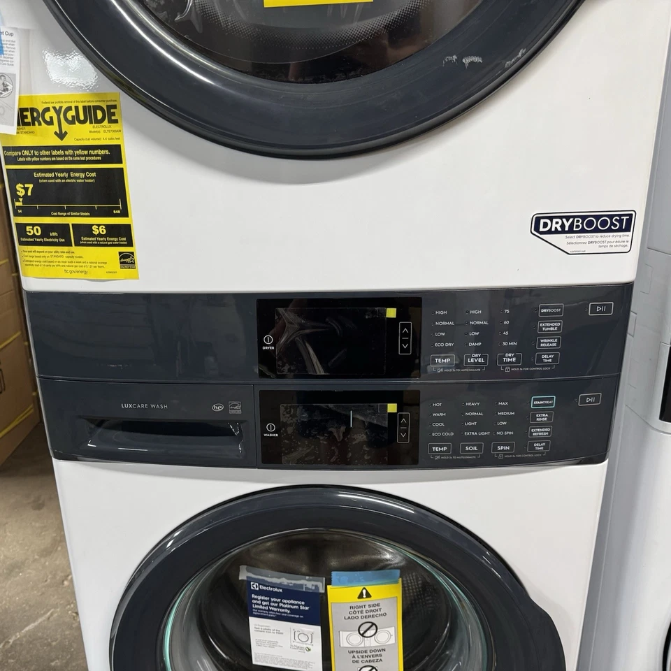Electrolux ELTE7300AW Washer & Electric Dryer Tower - Image 3 of 4