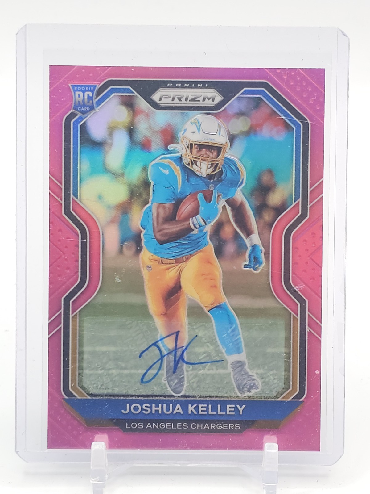 Joshua Kelley Panini Prizm #326 Autograph-Pink