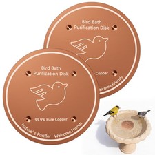 Bird Bath Copper Disk, 2 Pack 99.99% Pure Disc for 2 Pack, copper