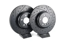 ECS - Front V5 Drilled & Slotted Brake Rotors - Set (370x30) - 34106797606-XS