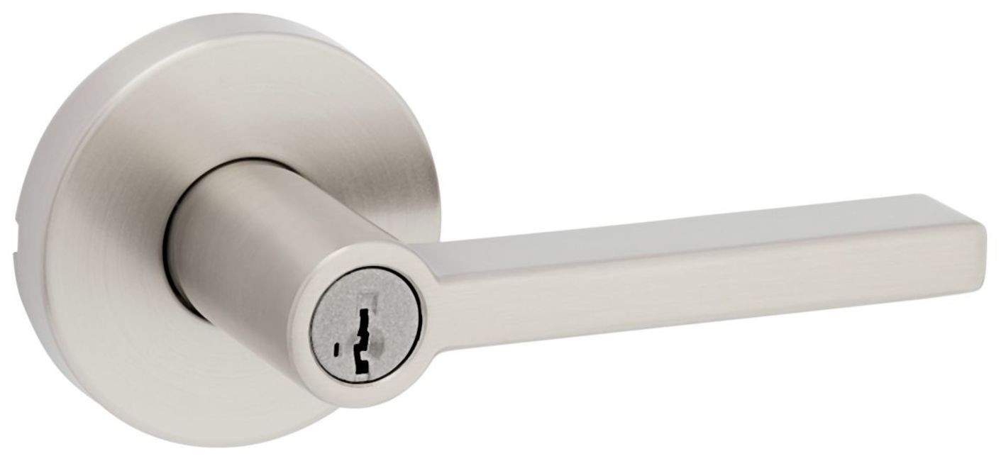 Kwikset 740HFLRDT-S Halifax Keyed Entry Door Handle in Nickel Finish