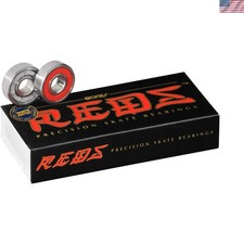 REDS Skate Bearings 8mm 16 Pack - High Performance with Easy Cleaning Design