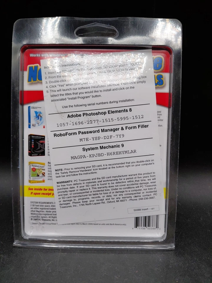 2GB SD card Netbook Software Essentials  for Computer camera  Photoshop Roboform - Image 2 of 2