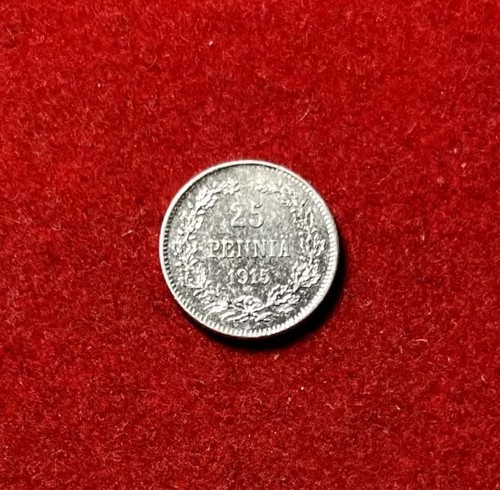 Finnland 1915 S 25 Pennia Stempelglanz Silbermünze KM#6,2 T3117 - Bild 2 von 2