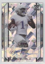 2021 Leaf Metal Draft Silver Crystals 44/50 Pooka Williams Jr #BA-PWJ Auto 4xw