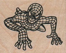 SpiderMan 2 1/4 x 1 3/4" Rubber Stamp, Spider Man Stamp