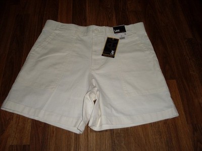 WOMENS LEE COMFORT WAISTBAND STRETCH 6'' SHORTS SIZE 14 NWT