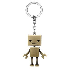 1 Cute Movable Metal Robot Keychain Keyring Key Chain Ring Bag Purse Pendant F