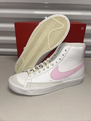 New SZ 7Y Boys GS Nike Blazer Mid '77 Sneakers White Pink