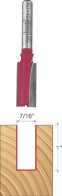 Freud 04-129 7/16'' Diameter Double Flute Straight Bit