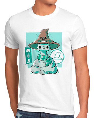 Chibi Ambitious Herren T-Shirt eule zauberstab besen zauberschule