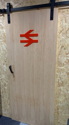 3mm Thick Acrylic Large British Rail Logo Sign - Train Signage - BR - Train room - Foto 2 di 4