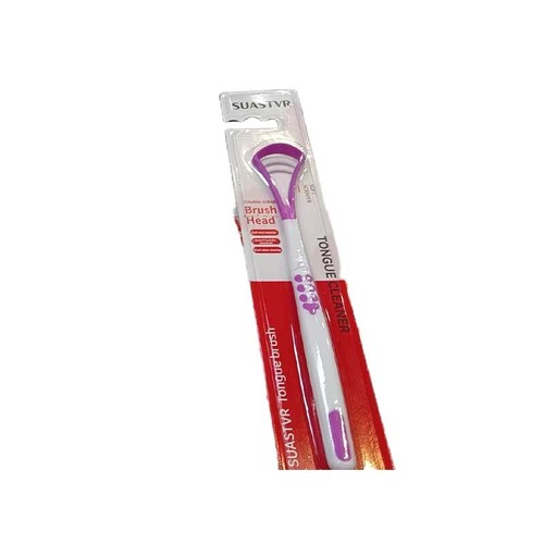 Soft Tongue scraper cleaner brush Oral handle floss cure bacteria fresh breath - Picture 12 of 13