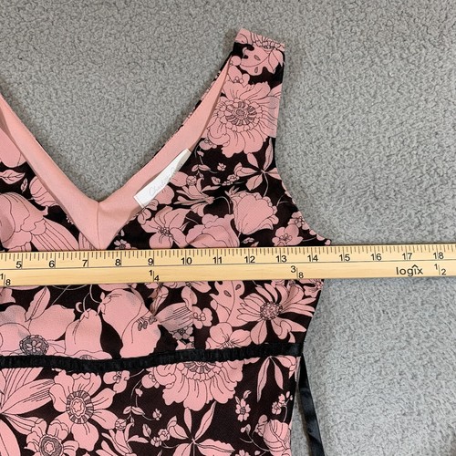 Charlotte Russe VINTAGE Dress Women S Pink Floral Tier Coquette Bow Lace #197 - Picture 3 of 12