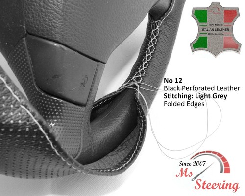 CUBIERTA DE VOLANTE DE CUERO PERFECTO NEGRA PARA MERCURY MOUNTAINEER 97-05 COLOR ELEGIDO - Imagen 3 de 12