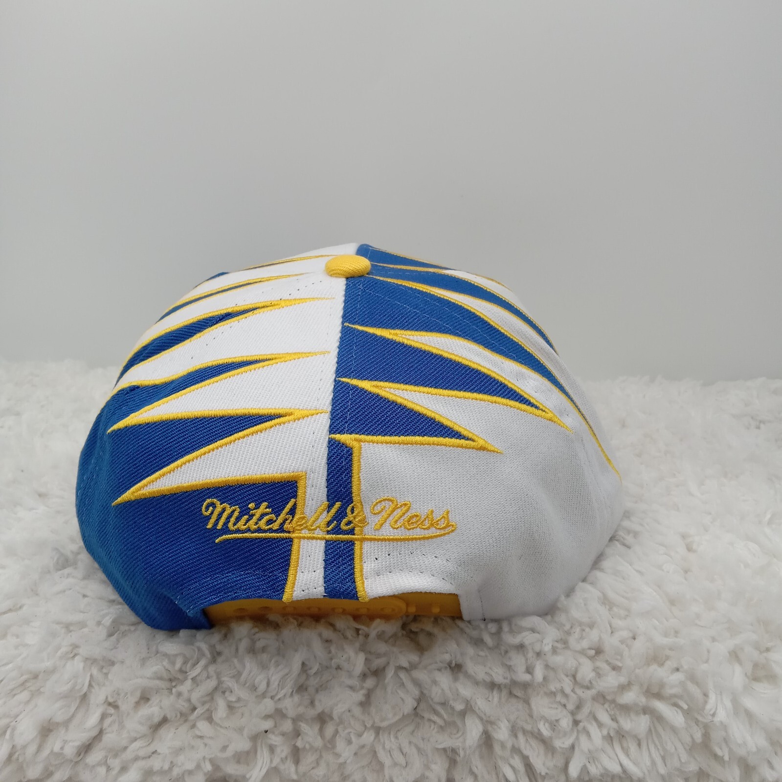 Denver Nuggets Hat Blue White Shockwave Snapback Mitchell & Ness Hardwood