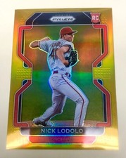 Nick Lodolo 2022 Panini Prizm #75 GOLD PRIZM RC/10 Reds Rare Rookie Parallel