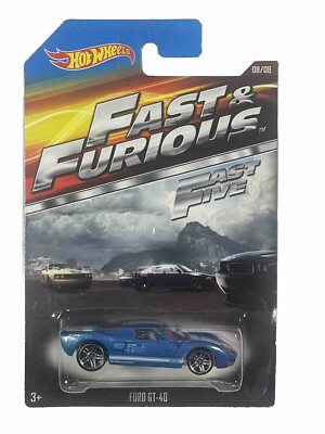 2014 Hot Wheels Fast & Furious Five Ford GT-40 Walmart Excl 1:64