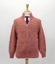 NWT 4600 Brunello Cucinelli Men Alpaca-Cashmere Chunky Zip Cardigan 50/40US A252