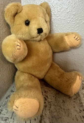 VTG Heavy Midwest Imports Cannon Falls Beige Plush Jointed Teddy Bear Pose 13” - Picture 4 of 11