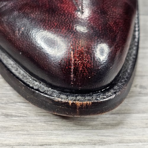 Lucchese Classics Gavin Goat Black Cherry Leather Cowboy Boots Handmade Size 13B - Picture 14 of 15
