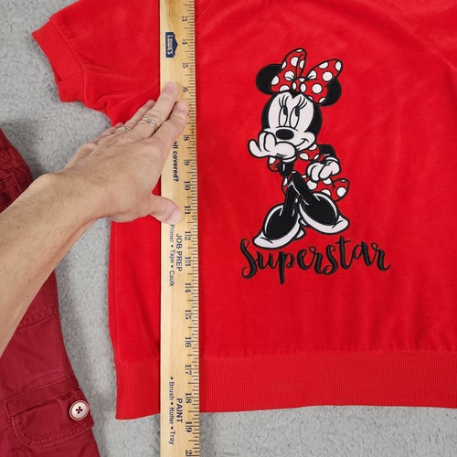 Old Navy Girls Mid-Rise Curvy Boot-Cut Red Jeans & Disney Red Top T-shirt Size 8 - Picture 12 of 19