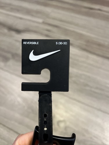 🔥NIKE MENS CARBON FIBER TEXTURE REVERSIBLE BELT BLACK SIZE:L FIT S/M/L - Bild 5 von 5