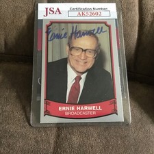 Autographed 1990 Pacific Legends Ernie Harwell. HOF  DEC.   . JSA Cert.