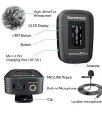 Saramonic Blink500 Pro B1, 2.4ghz Dual-channel Wireless Lavalier Microphone