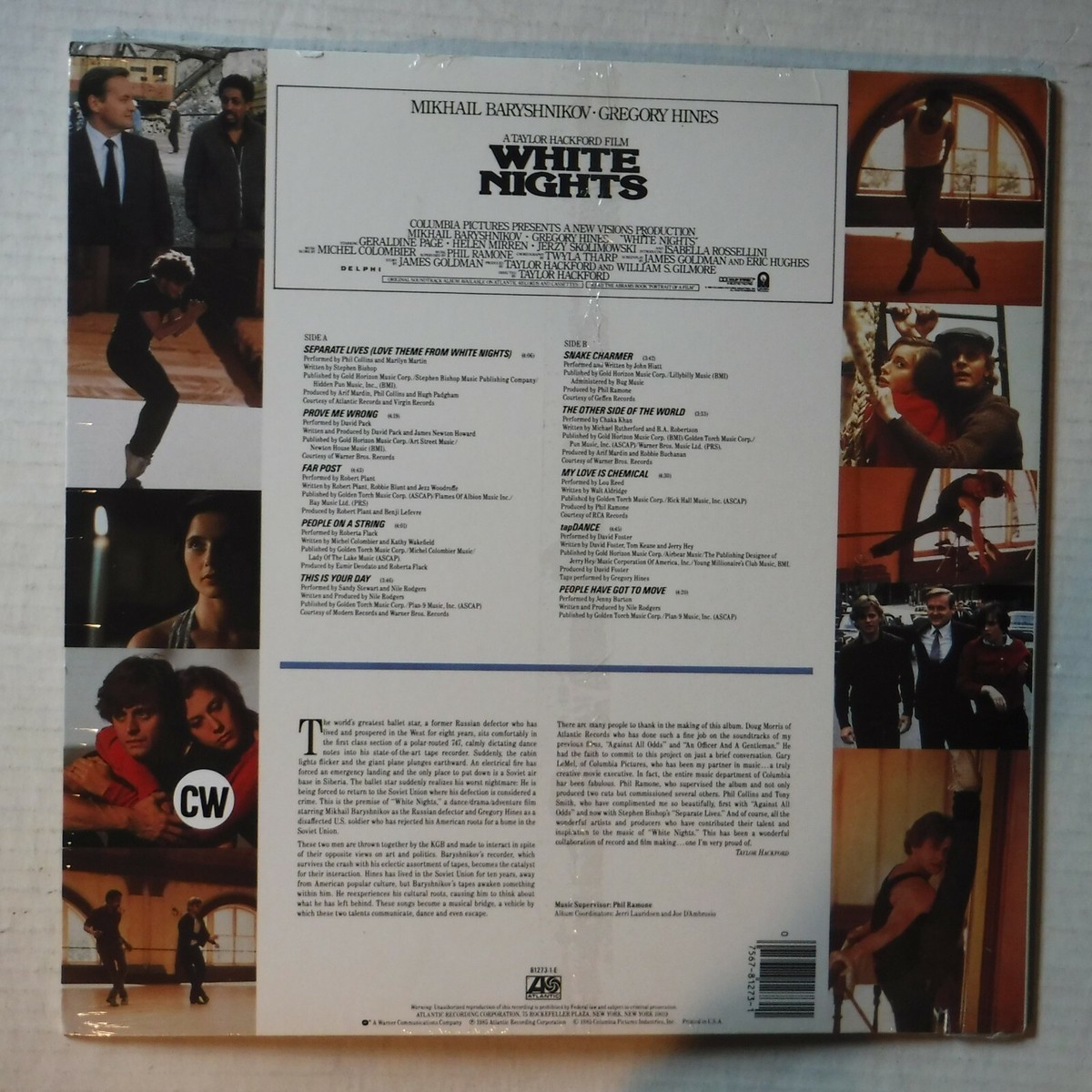 WHITE NIGHTS – SEALED ORIGINAL SOUNDTRACK – 12 INCH 33 RPM VINYL