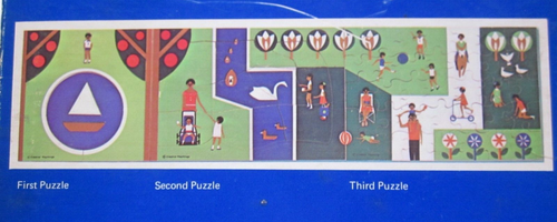 Creative Playthings First Puzzle Wooden 7 Piece Puzzle with Box~#1 of 3~ Vintage - Picture 4 of 13