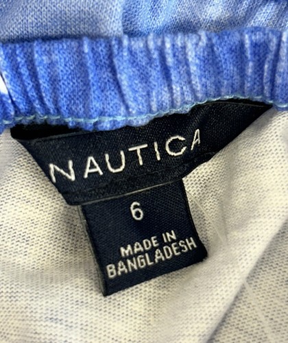 Nautica Jumpsuit. Blue Sky With White Anchors. Girls Size 6. New With Tag. - Picture 7 of 8