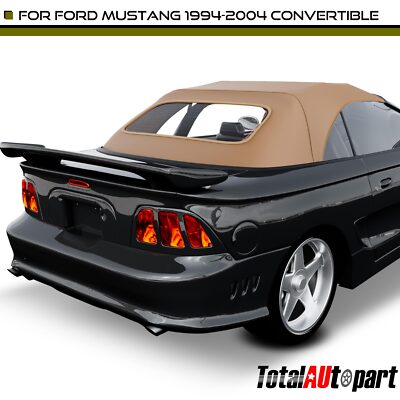 Tan Convertible Soft Top for Ford Mustang 1994-2004 w/ Glass Window 1011MUS006