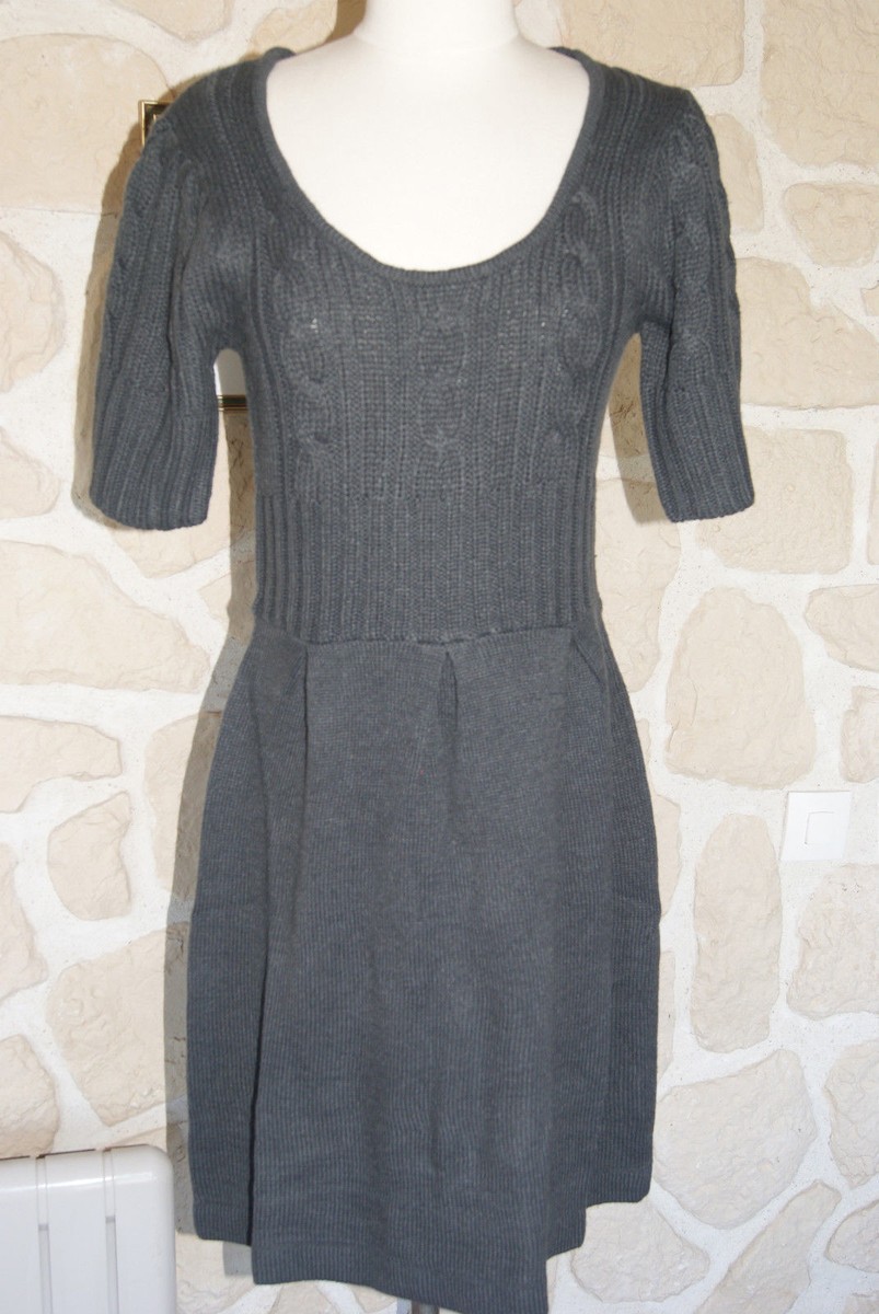 Robe Clea - Gris Anthracite - Laine - Femme