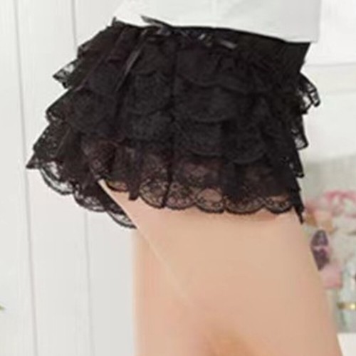 Pantalones Cortos Braguitas de Seguridad con Volantes para Mujer Moño Volantes en Capas Pantalones Cortos de Encaje - Imagen 16 de 33