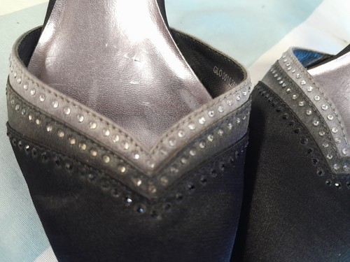 Stunning satin shoes, diamante decoration, A GIANNETTI, size 38, hardly worn - Picture 13 of 13
