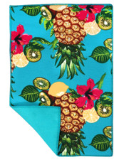 Home Collection Self Absorbent Polyester Dish Drying Mat 12  x18   Pineapple Luau